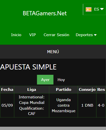 boleto de apuesta vip ganada